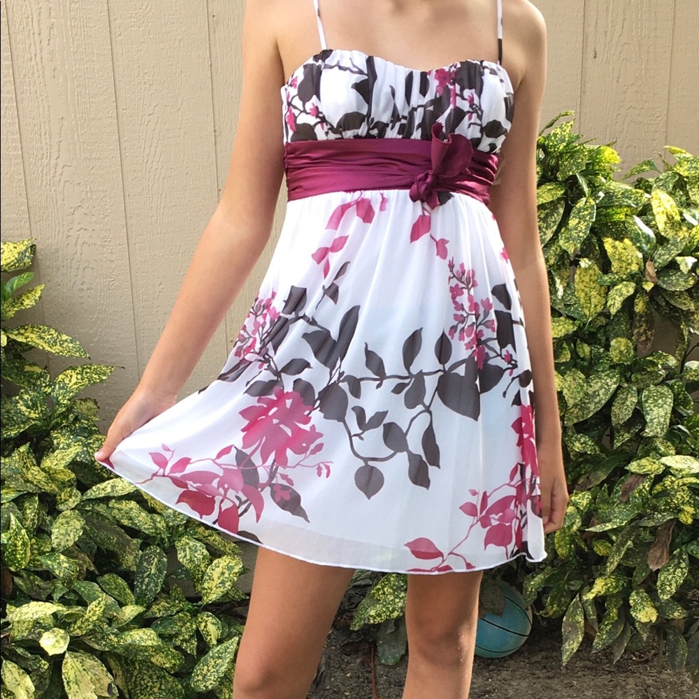 Floral Mini Dress Purple and Violet Design